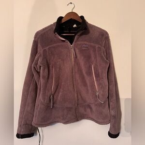 Patagonia Jacket Women M Purple Regulator Polartec R4 Fleece Full Zip Outdoor